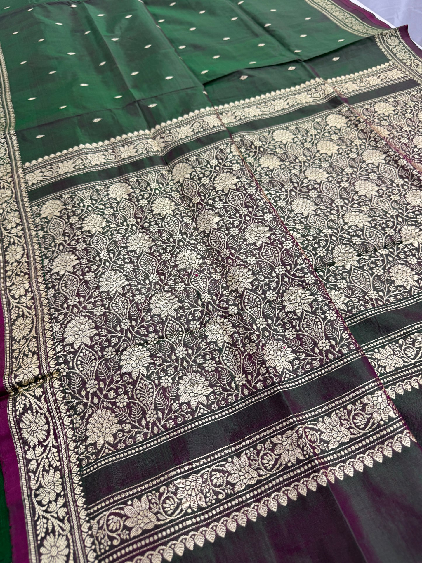 Mehendi Muse : Silk Mark Certified Lightweight Banarasi Saree image 4