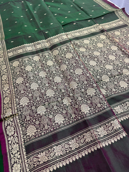 Mehendi Muse : Silk Mark Certified Lightweight Banarasi Saree image 4