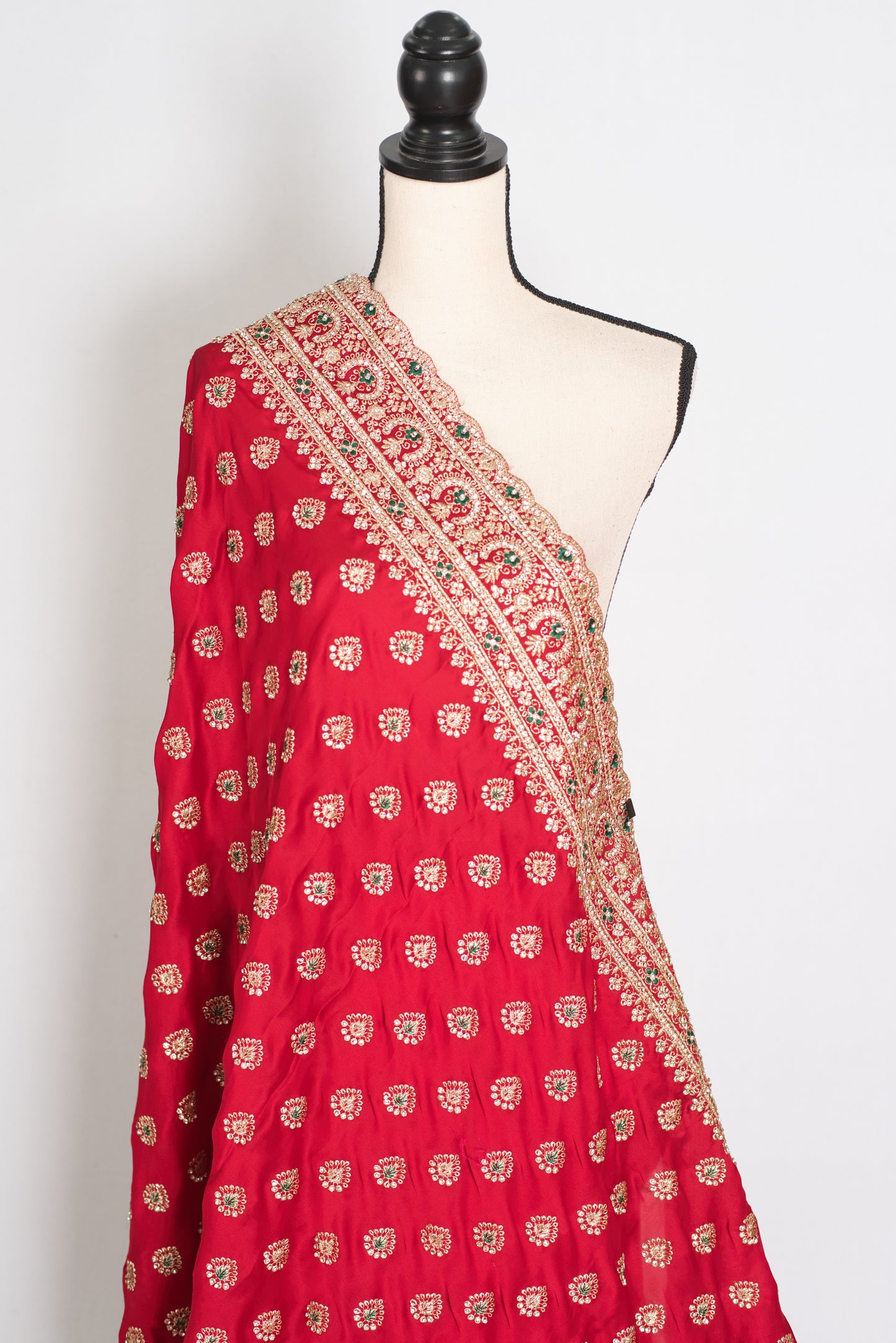 Reshma | Rosy Pink Designer Satin Saree | Royal Bridal & Festive Wear image 4