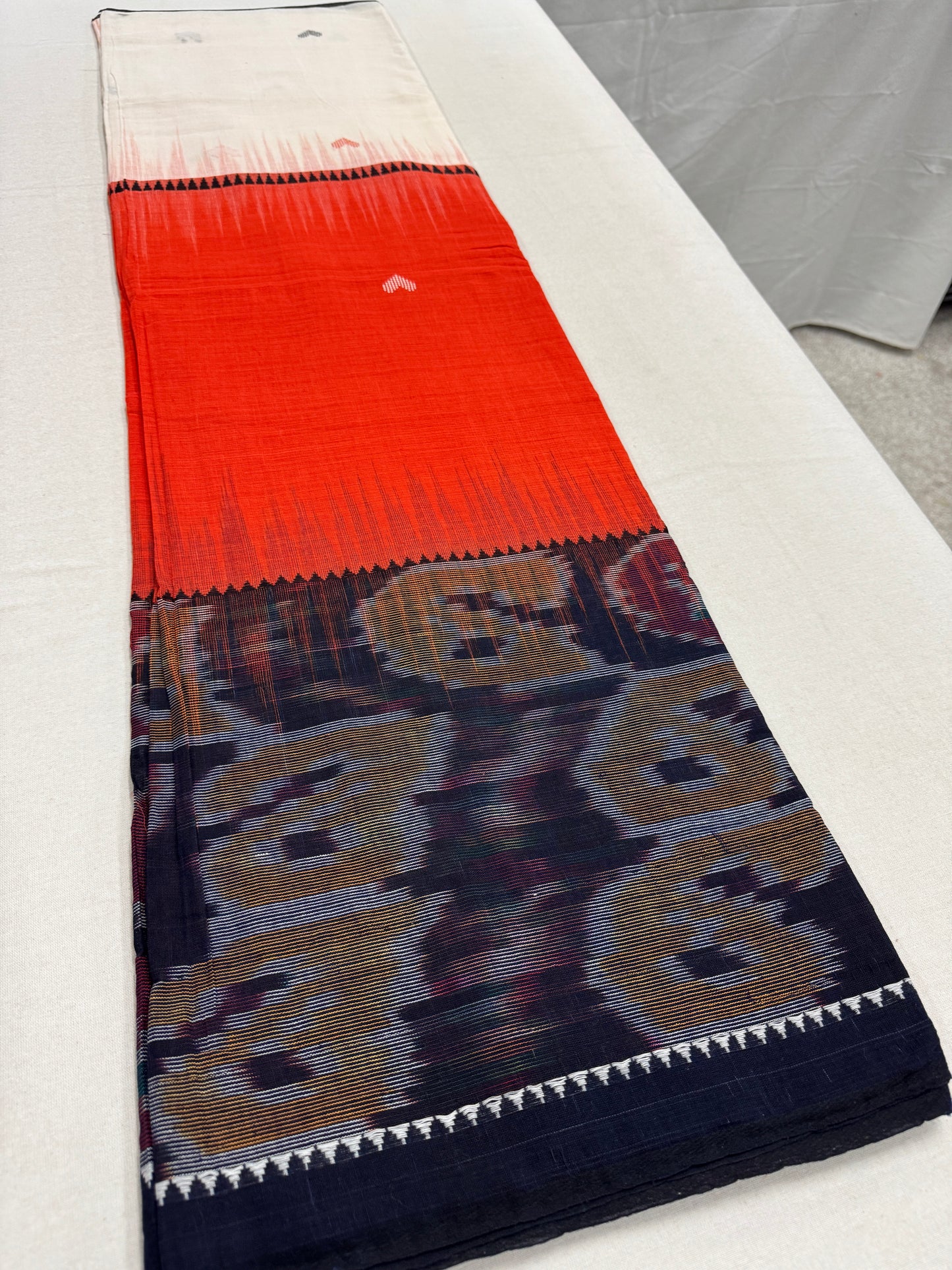 Dhriti : Dhaniakhali Soft Cotton Saree with Kotki Border image 1