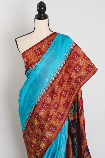 Kanya : Certified Silk Sambalpuri Saree with Triple Diamond Pasapalli Borders image 2