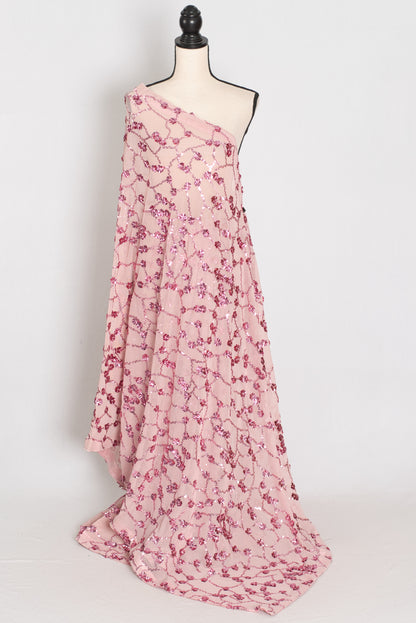 Jasmine | Pastel Pink Soft Net Saree | Trending Bollywood Partywear image 1