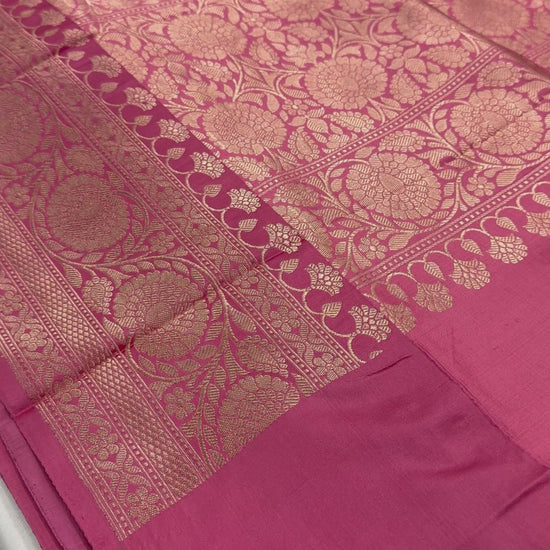 Video of Silk Mark Certified Banarasi Saree in Pastel Pink - Indian Wedding Saree.