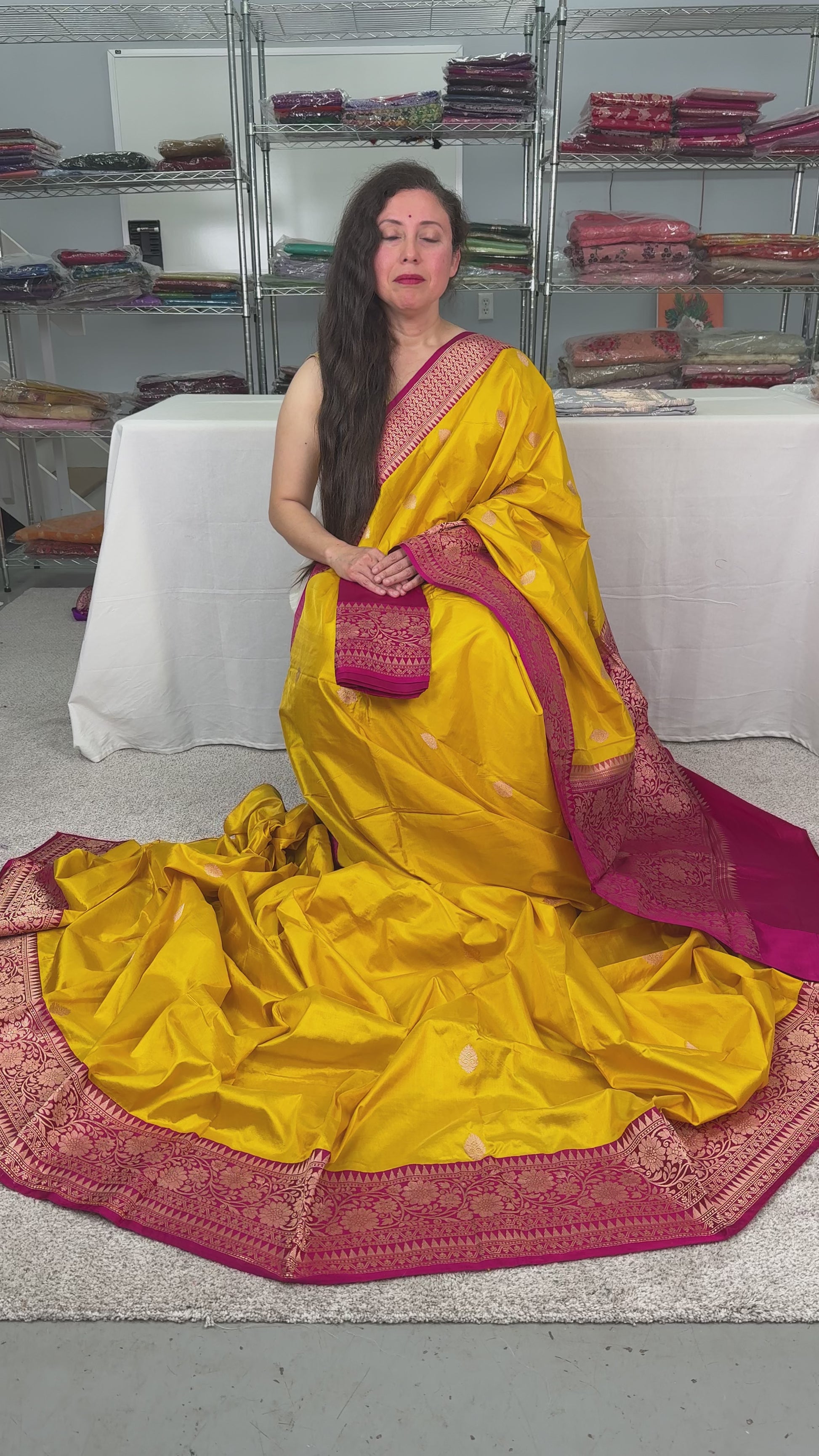 Video of Silk Mark Certified Katan Banarasi Saree - Wedding Silk Collection.