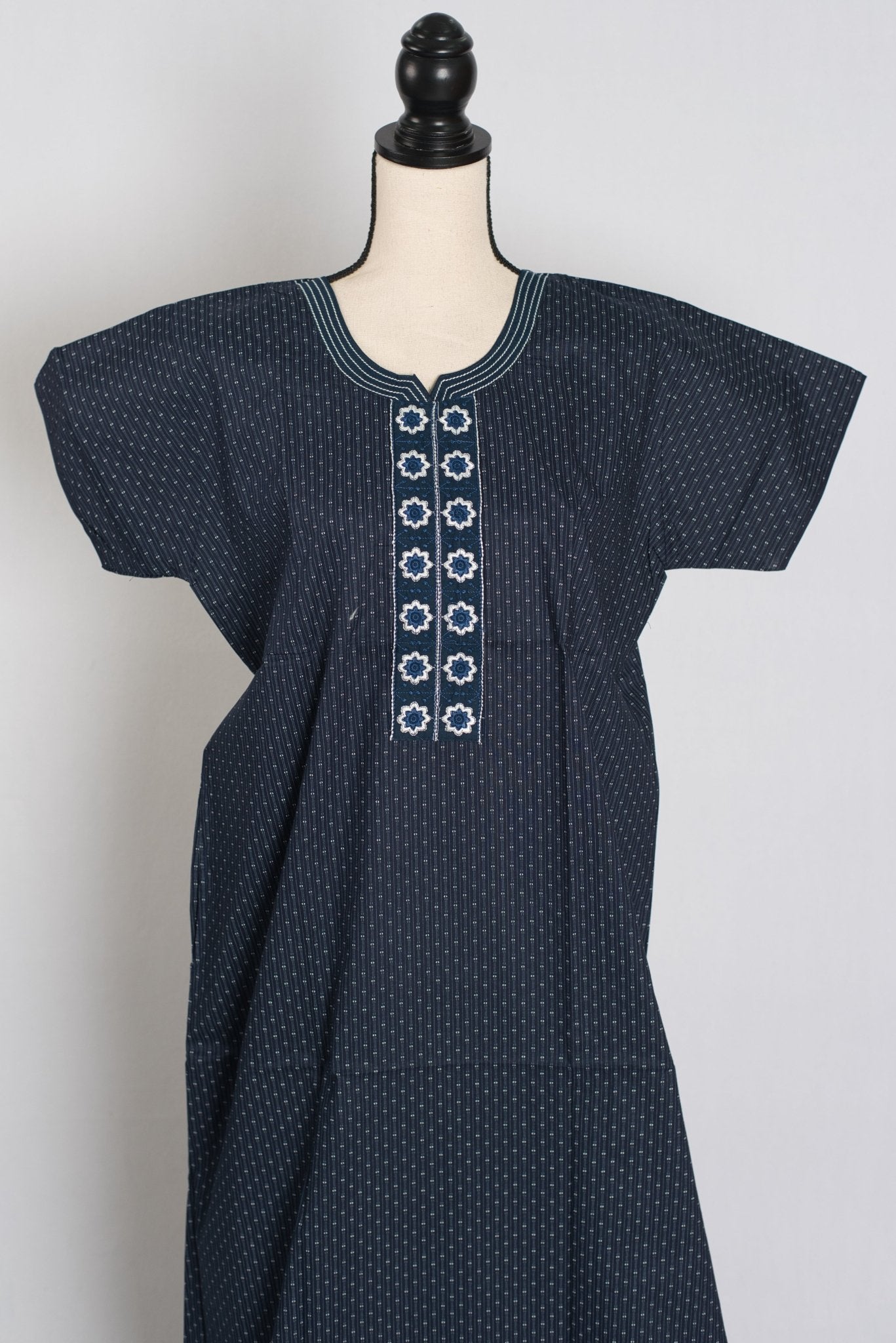 Printed Dark Blue Pure Cotton Nightwear in Regular Size - Saree Mandi