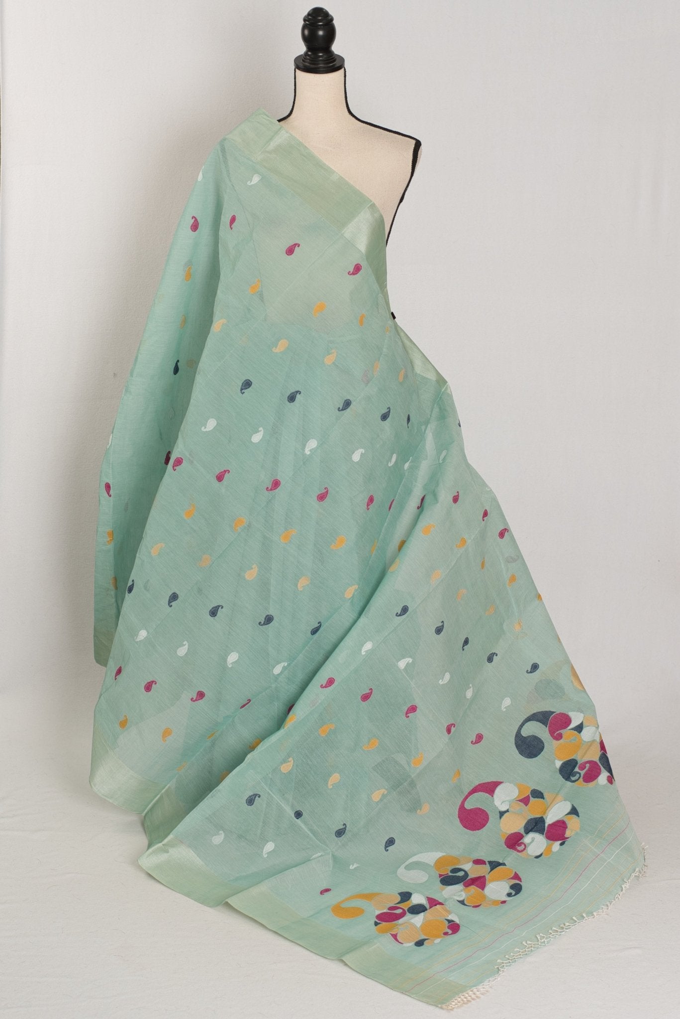 Seema: Bengal Handloom Pure Cotton Jamdani Saree | Bengali Saree - Saree Mandi