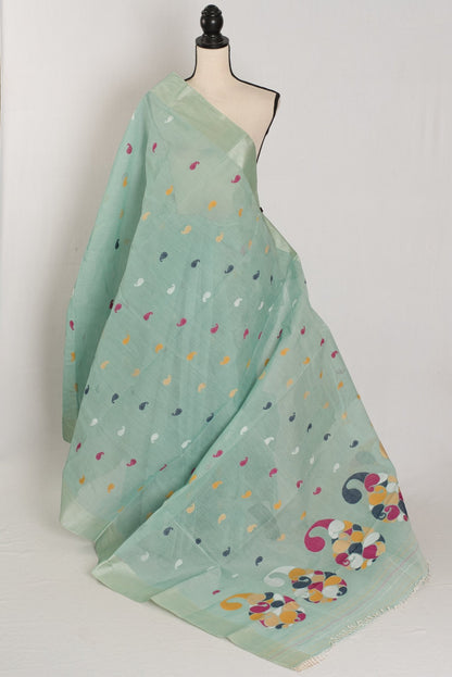 Seema: Bengal Handloom Pure Cotton Jamdani Saree | Bengali Saree - Saree Mandi