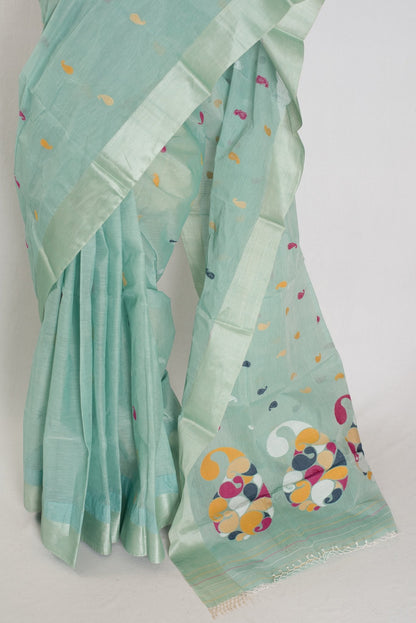 Seema: Bengal Handloom Pure Cotton Jamdani Saree | Bengali Saree - Saree Mandi
