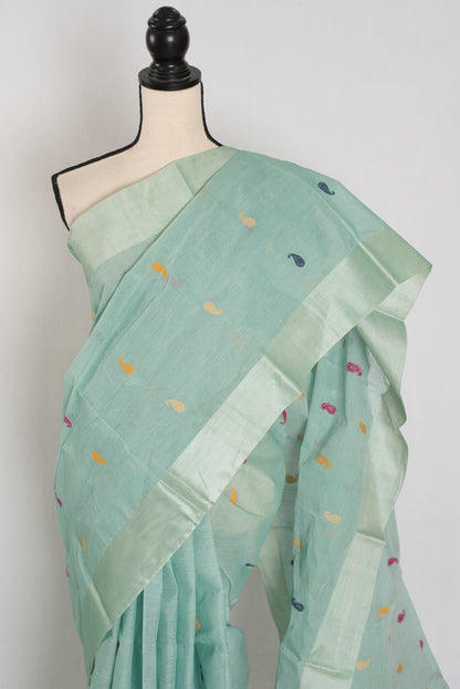 Seema: Bengal Handloom Pure Cotton Jamdani Saree | Bengali Saree - Saree Mandi
