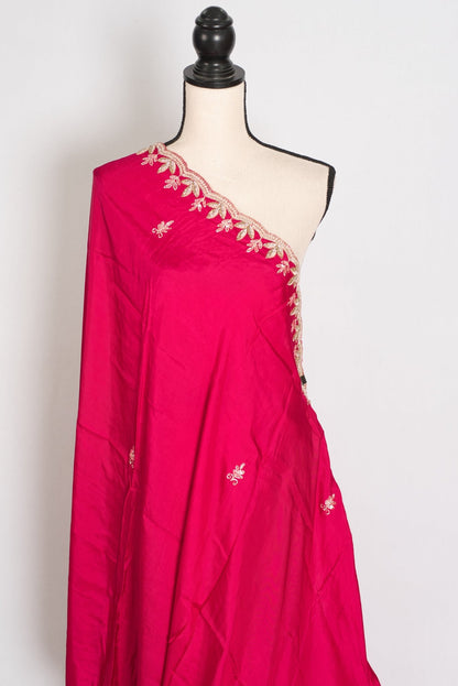 Sunaina: Dark Pink Designer Saree with Zardosi & Stone Work | Partywear - Saree Mandi