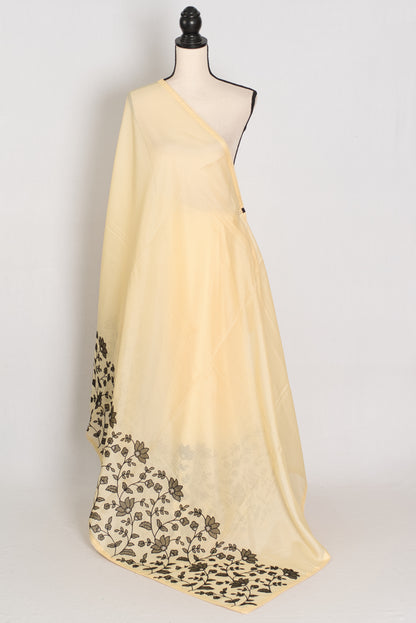Ritaja | Yellow & Black Semi Kota Silk Saree | Budget Saree image 4