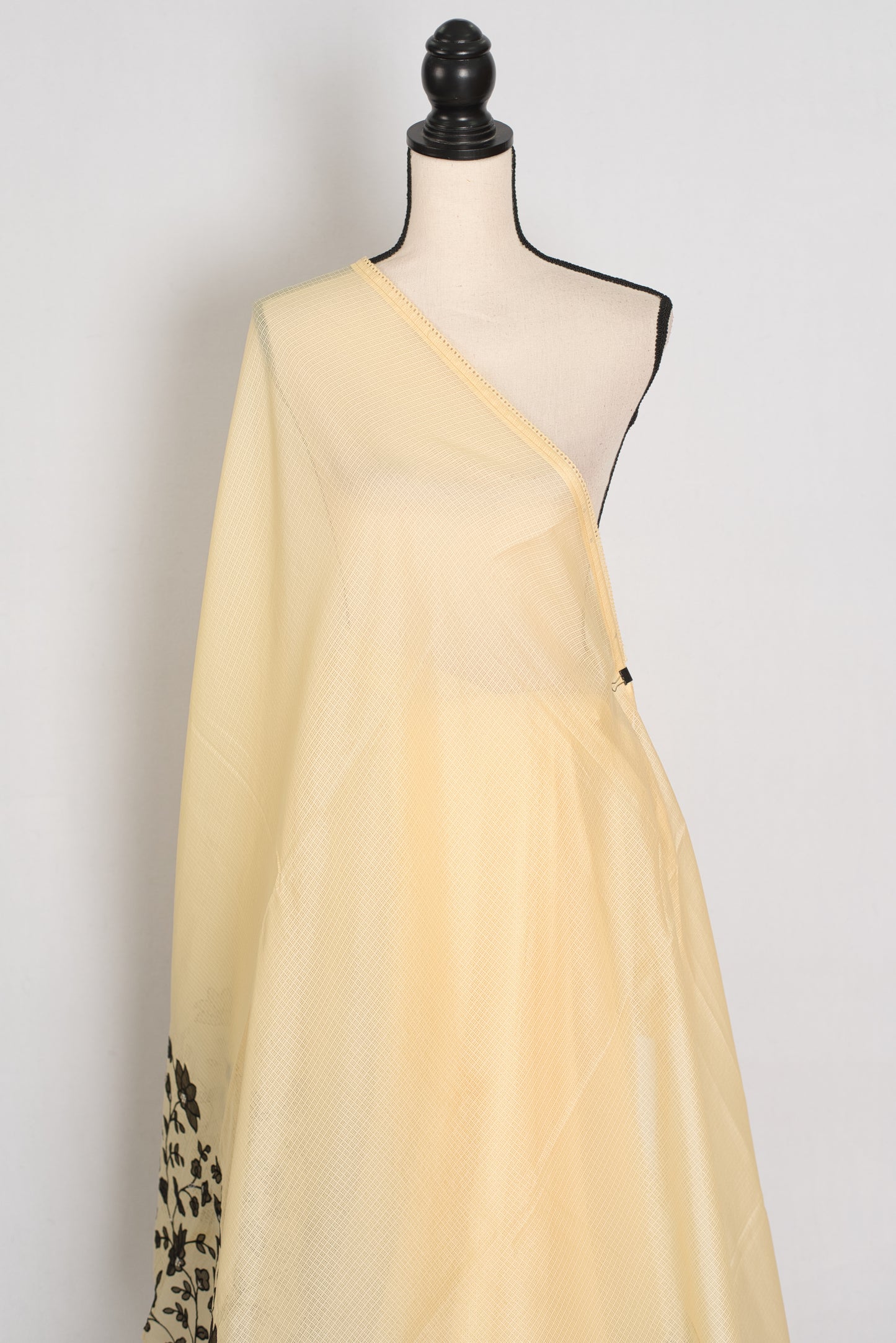 Ritaja | Yellow & Black Semi Kota Silk Saree | Budget Saree image 5